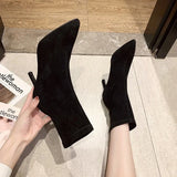 Fligmm Luxury Women Beige Black Sock Boots Stiletto Thin High Heels Elastic knitting Boots Winter Stretch Fabric Boots Plus Size