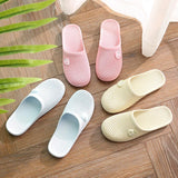 Fligmm Home Slippers Closed Toe Cutout Summer Women Fashion Flat Heel Slides Antislip Ladies Pink Beach Bathroom Indoor Slippers