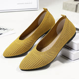 Fligmm Hot Sales Women Shoes 2024 Autumn Pointed Soft Sole Casual Shoes for Women Fashion Mesh Breathable Flat Shoes Zapatos Mujer