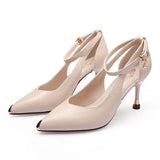 Fligmm Pointed Thin High Heels Shoes for Women Autumn Fashion Hollow Bow Pumps Solid Color Birthday Party Shoes Zapato