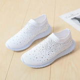 Fligmm Shoes Shallow Mouth Casual Female Sneakers Large Size Women Loafers With Fur Round Toe 2024 Big Size New Glitter Slip-on