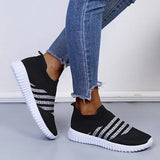 Fligmm Soft Sole Knit Socks Sneakers Woman 2024 Spring Summer Mesh Flats Shoes for Women Light Breathable Plus Size Casual Shoes