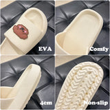 Fligmm Slip Cartoon Home Slippers Women Soft Sole Bathroom Slides Shoes Woman Summer Platform Sandals Orthopedic Unisex Slippers