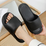 Fligmm Eva Home Bathroom Slippers Women Flat Heels Lightweight Non Slip Indoor Slides Woman Summer Soft Bottom Beach Flip Flops