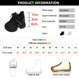 Fligmm Black Chunky Sneakers for Women 2024 Spring Hidden Heels Platform Sports Shoes Woman Thick Sole Breathable Casual Shoes