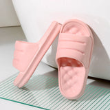 Fligmm Women Thick Platform Slippers Home Indoor Bathroom Soft Non-slip Slides Woman 2024 Cloud Sandals Summer Beach Flip Flops