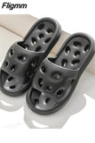 Fligmm Out Bathroom Slippers for Women 2023 Summer Non-Slip Soft Sole Home Shoes Woman Thick Platform Pillow Slides Sandals