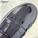 Fligmm Warm Shoes Woman White Snow Boots High Top Zipper 2023 Winter Velvet Fur Lady Casual Shoes Black Waterproof Ankle Boots