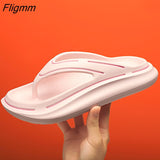 Fligmm Thick Sole Thong Slippers Women Platform Flip Flops Summer Shoes 2023 Foam Pillow Slides Outdoor Beach Sandals Cloud Slipper