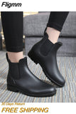 Fligmm Chelsea Rain Shoes Woman Ankle Rainboots Rubber Boots Non-slip Water Shoes Female Galoshes Overboot for Adult