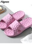 Fligmm Home Slippers for Women Summer Comfortable Soft Sole Casual Beach Shoes Woman Sandals 2023 Solid Color Anti-Slip Slides