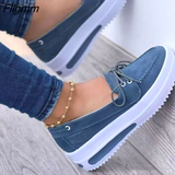 Fligmm Spring Summer Women Casual Shoes Leisure Sneakers For Women Lace Up Women's Shoes Comfort Outdoor Ladies Loafers Plus Size