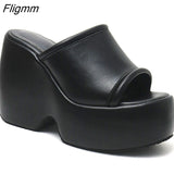 Fligmm Size 35-43 Brand New women's Wedges High Heels Sandals Fashion Buckle Platform Summer Sandals Women Party Beach Shoes Woman