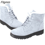 Fligmm Boots Women Shoes New Platform Warm Fashion Snow Boots Size 42 Punk Shoes Plush Chunky Boots Non-Slip Botas De Mujer