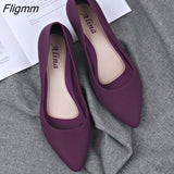 Fligmm Shallow Wedges pumps women shoes 2023 spring autumn shoes women Elegant Casual Work Low heel Slip Casual ladies shoes