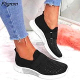 Fligmm Women Shoes Platform Women Sneakers Summer Mesh Comfy Sock Shoes Soft Rubber Sole Slip-On Hot Flat Woman Vulcanize Shoes