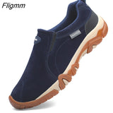 Fligmm Men Leather Casual Shoes Comfortable Loafers Men Shoes 2023 High Quality Outdoor Walking Breathable Leather Sneakers Men Shoes