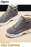 Fligmm Boots for Women 2023 High Platform Ankle Boots Warm Plush Shoes Lace-up Sneakers ботинки женские на платформе