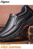 Fligmm Leather Shoes Men Loafers Soft Cow Leather Men Casual Shoes New Male Footwear Black Brown Slip-on 2023 new tyh6