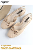 Fligmm Women's Sandals Flat Bottom Low Heel Baotou Fashion Women's Shoes External Wear Casual Comfort Walking Slippers