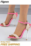 Fligmm Elegant Women Party Wedding Stiletto Sandals Fashion Open Toe Pink Butterfly-Knot Cover Heels Pumps Summer Shoes Female