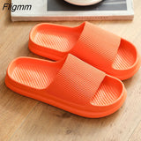 Fligmm Women Thick Platform Slippers Summer Beach Eva Soft Sole Slide Sandals Leisure Men Ladies Indoor Bathroom Anti-Slip Shoes