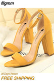 fligmm Sexy High Heels New Women Pumps Comfort Women Shoes Block Heels Ladies Shoes Buckle Women Heels Female Shoes Women Sandals