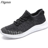 Fligmm Men Casual Shoes Loafers 2023 Breathable Sneakers For Men Shoes Outdoors Flock Male Footwear Walking Comfortable Shoes Men