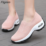 Fligmm Cushion Slip-On Women Walking Shoes Orthopedic Diabetic Ladies Platform Mules Mesh Lightweight Slippers Wedge Female Sneaker