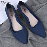 Fligmm Shallow Wedges pumps women shoes 2023 spring autumn shoes women Elegant Casual Work Low heel Slip Casual ladies shoes