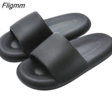 Fligmm Summer Womens Slippers Couple Sandals Beach Slides Cartoon Bear Flip Flops Men's Thick Sole Indoor Bathroom Anti-Slip Shoes