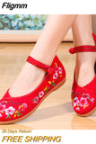 Fligmm New spring and autumn summer casual women's flat shoes casual embroidery ladies shoes