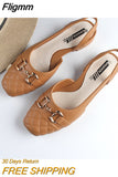 Fligmm Women's Sandals Flat Bottom Low Heel Baotou Fashion Women's Shoes External Wear Casual Comfort Walking Slippers