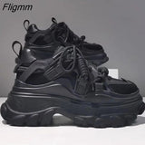 Fligmm Sneakers Women Breathable Mesh Casual Shoes Sneakers Tennis Female Vulcanized Shoes Platform Lace Up Women's Trainers New