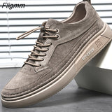 Fligmm Men Shoes fashion Genuine Leather Loafers Breathable Autumn lace up comfortable Casual Shoes Outdoor Men Sneakers shoes