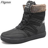 Fligmm Snow Boots Men 2023 New Men Shoes Flat Casual Winter Shoes Keep Warm Ankle Boots for Men Rubber Non-slip Couple Shoes