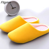 Fligmm Women Men Couples Home Slippers New Fashion Warm Winter Furry Soft Short Plush Slipper Non Slip Bedroom Slides Indoor Shoes