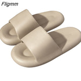 Fligmm Summer Womens Slippers Couple Sandals Beach Slides Cartoon Bear Flip Flops Men's Thick Sole Indoor Bathroom Anti-Slip Shoes