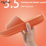 Fligmm Women Thick Platform Slippers Summer Beach Eva Soft Sole Slide Sandals Leisure Men Ladies Indoor Bathroom Anti-Slip Shoes