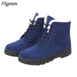 Fligmm Boots Women Shoes New Platform Warm Fashion Snow Boots Size 42 Punk Shoes Plush Chunky Boots Non-Slip Botas De Mujer