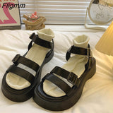 Fligmm Summer Causal Ladies Flat shoes woman Flat Platform Sandals Women Open Toe Gladiator wedges Women Shoes sandals