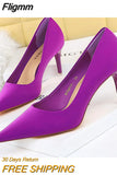 Fligmm Shoes 2023 New Women Pumps Fashion Wedding Shoes Satin High Heels Stiletto Sexy Party Shoes Women Heels Plus Size 43