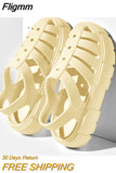 Fligmm Out Chunky Platform Sandals Women 2023 Summer Thick Sole Heeled Gladiator Sandals Woman Non Slip Eva Beach Slippers Shoes