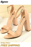 fligmm Sexy High Heels New Women Pumps Comfort Women Shoes Block Heels Ladies Shoes Buckle Women Heels Female Shoes Women Sandals