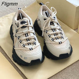 Fligmm New Spring Shoes for Women Sneakers Lightweight and Chunky Platform Shoes Fashion Casual Shoes Breathable Vulcanized Shoes