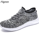 Fligmm Men Casual Shoes Loafers 2023 Breathable Sneakers For Men Shoes Outdoors Flock Male Footwear Walking Comfortable Shoes Men