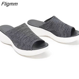 Fligmm Women Sandals 2023 New Summer Sandals Soft Bottom Wedges Chaussure Femme Casual Low Heels Summer Shoes For Women Slippers Luxury