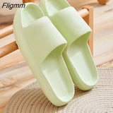 Fligmm Platform Bathroom Home Slippers Cloud Slippers Women Soft Sole EVA Indoor Slides Sandals 2023 Summer Non-Slip Flip Flops