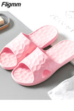 Fligmm Home Slippers for Women Summer Comfortable Soft Sole Casual Beach Shoes Woman Sandals 2023 Solid Color Anti-Slip Slides