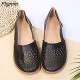 Fligmm Wedges Women Shoes Orthopedic Sandals Office Shoes Woman Slip-On Gladiator Casual Ladies Shoes Gingham Hollow Breathable 423-2